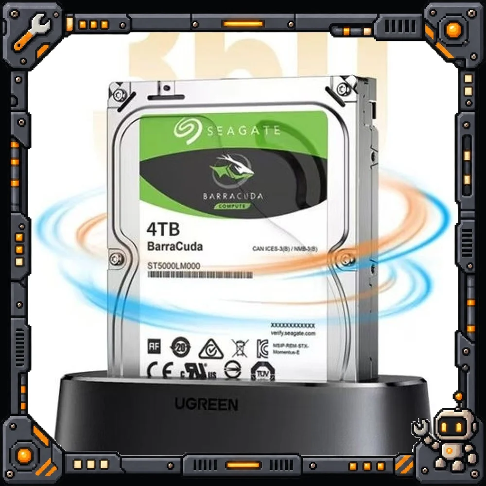 UGREEN CM197 USB 3.0 to SATA Hard Drive Docking Station 3.5 Inch 32TB External HDD Case for PC
