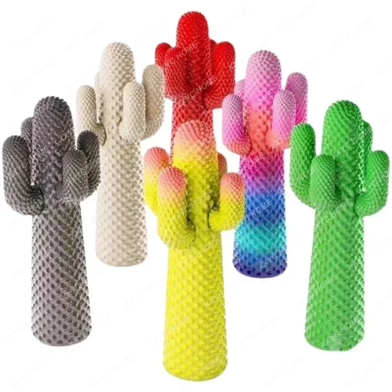 

Cactus Sculpture Coat Rack Living Room Showcase Clothing Store Plant Decoration FRP Floor Large Ornaments