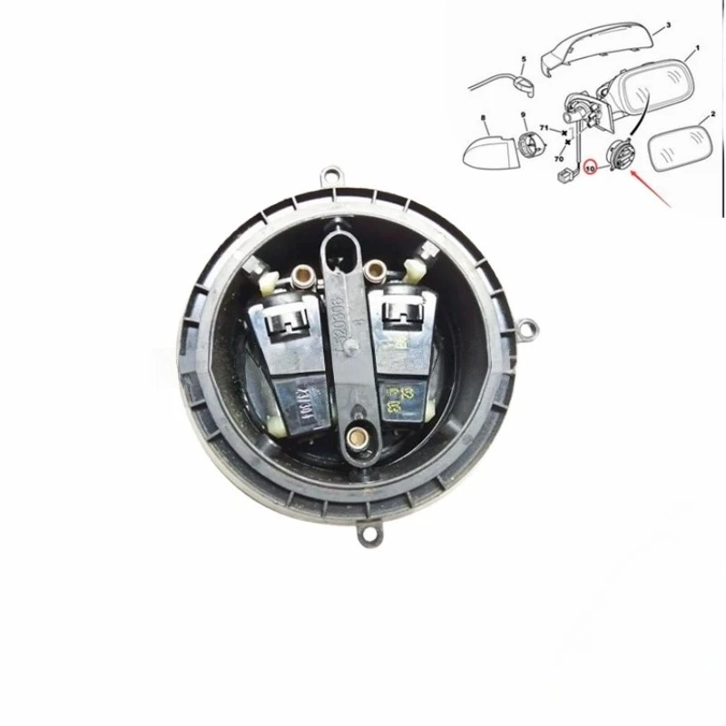 Car Side Rearview Mirror Base Motor 660238 Replace Part For Peugeot 206 207 306 307 308 405 407 508 Auto Exterior Accessories