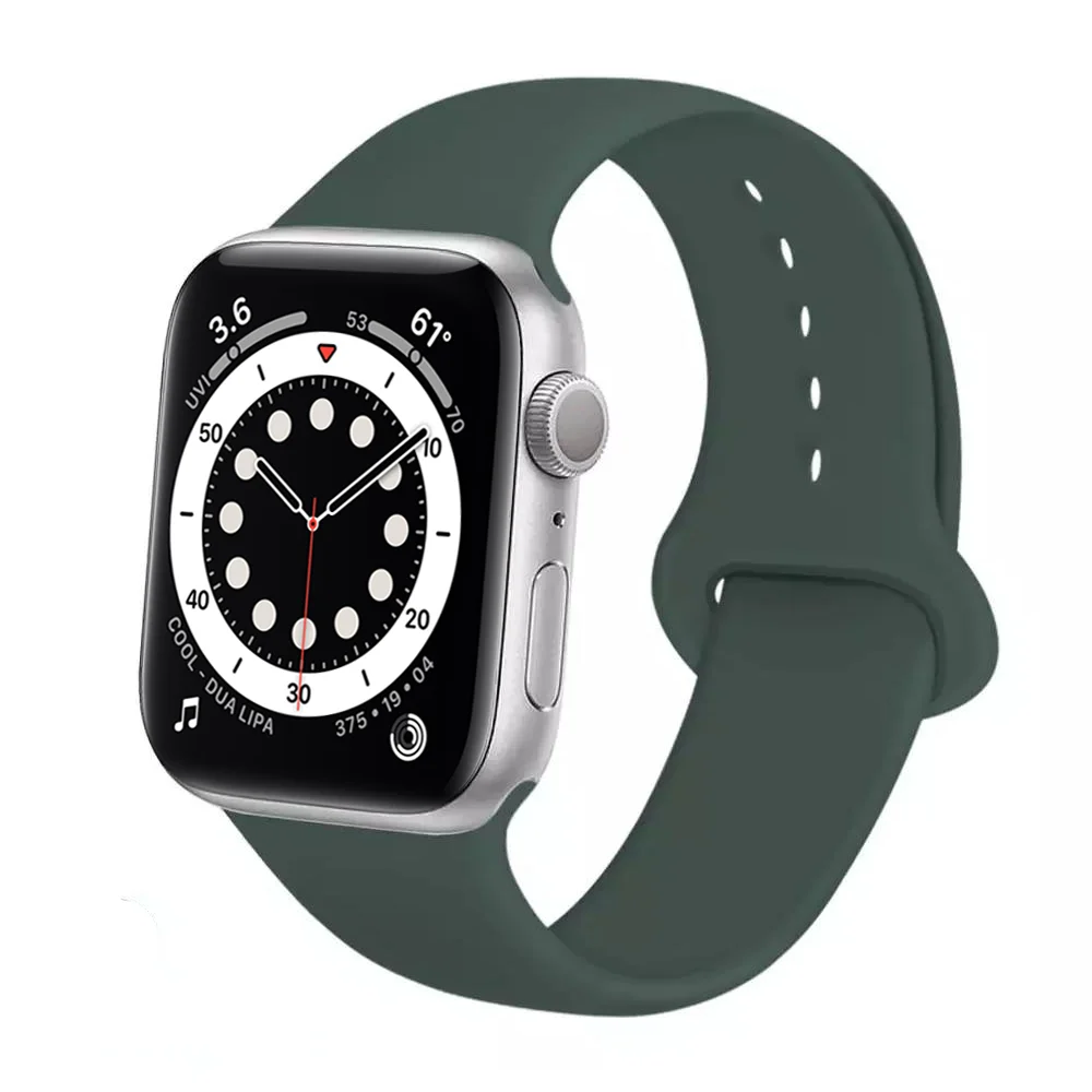 Silicone Strap For Apple Watch Band 44mm 40mm 45mm 41mm Ultra 49mm correa 42mm 38mm 45 mm bracelet iwatch series 7 se 3 4 5 6 8