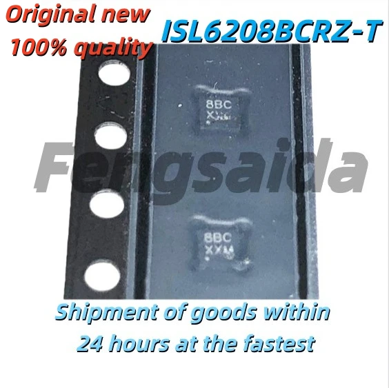 5PCS Brand New Original ISL6208BCRZ-T Silk-Screen Printed 8BC BBC ISL6208BCRZ ISL6208B DFN8