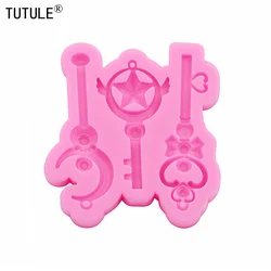 DIY kawaii Change body device keychain Pendants Silicone Mould Epoxy Resin Jewelry Polymer Clay moulds fondant mold silicone