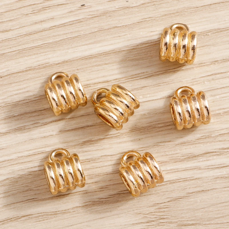 Tusember 20 Stück goldfarbene Legierungsverschlüsse mit großem Loch, Metallverbinderperlen, passend für Armbänder, Halsketten, Anhängerherstellung – Detail 5