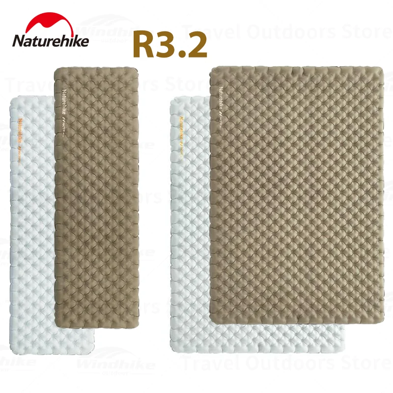 Naturehike R3.2 TPU Outdoor Inflatable Camping Mat Warm Hiking Portable Moisture-Proof Tent Sleeping Pad Air Mattress