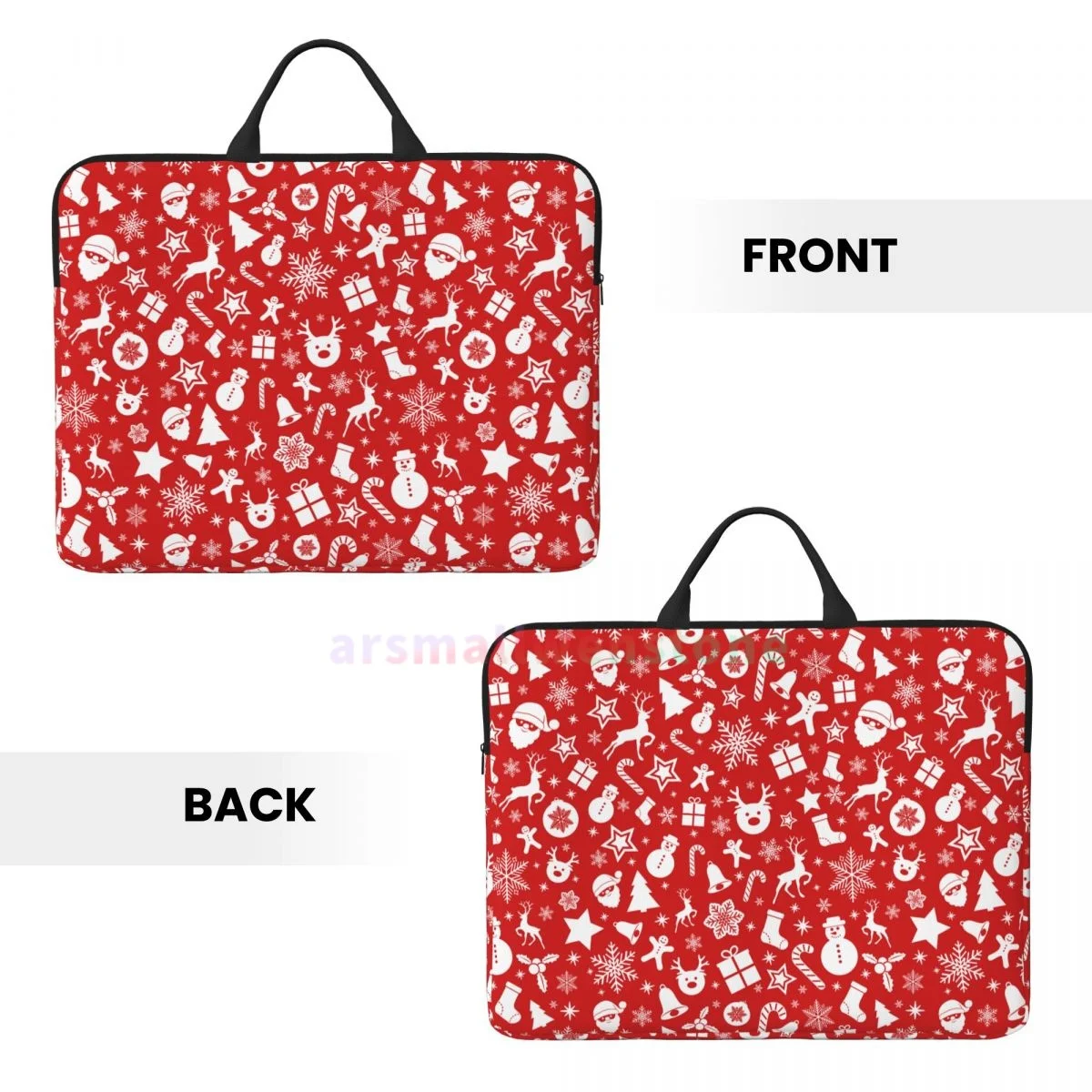 Christmas Theme Laptop Bag Computer Bag Office Business Travel 14 Inch Water Resistant Large Laptop Case