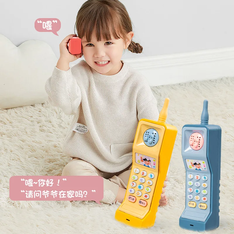 Children Puzzle Toys Simulation Cartoon Cute Big Brother Cell Phone With Light Music Phone Boys Girls Multifunctional Toys