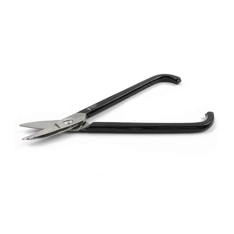 durston-180mm-curved-blade-shears-micro-serrated-edge-for-thin-metal-cutting-045mm-non-ferrous-sheet-solder-ergonomic-handle