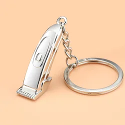 Fashion Mini Hair Clipper Keychain Washing Cutting Blowing Pendants Barber Shop Promotional Gifts Haircut Equipment Keyring