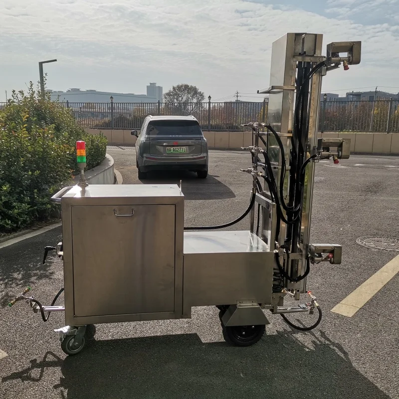 Efficient Manure Removal Robot For Chicken Cage Washing High Pressure Output To Break Down Hardened Waste Deposits