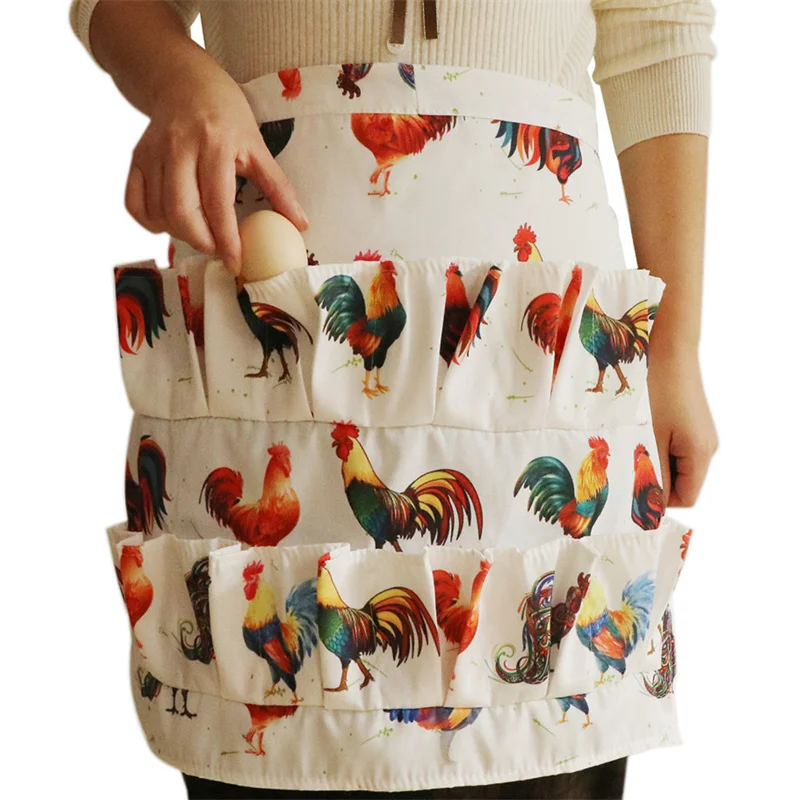 Pockets Egg Collecting Apron Chicken Farm Work Aprons Carry Egg Collecting Farm Apron Kitchen Garden Aprons