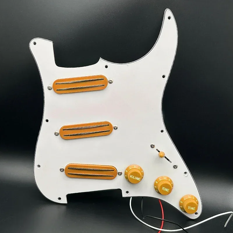 SSS Prewired Guitar Pickguard ST Ceramic Magnet Doule Coil Pickup Scratchplate Assembly for ST Guitar