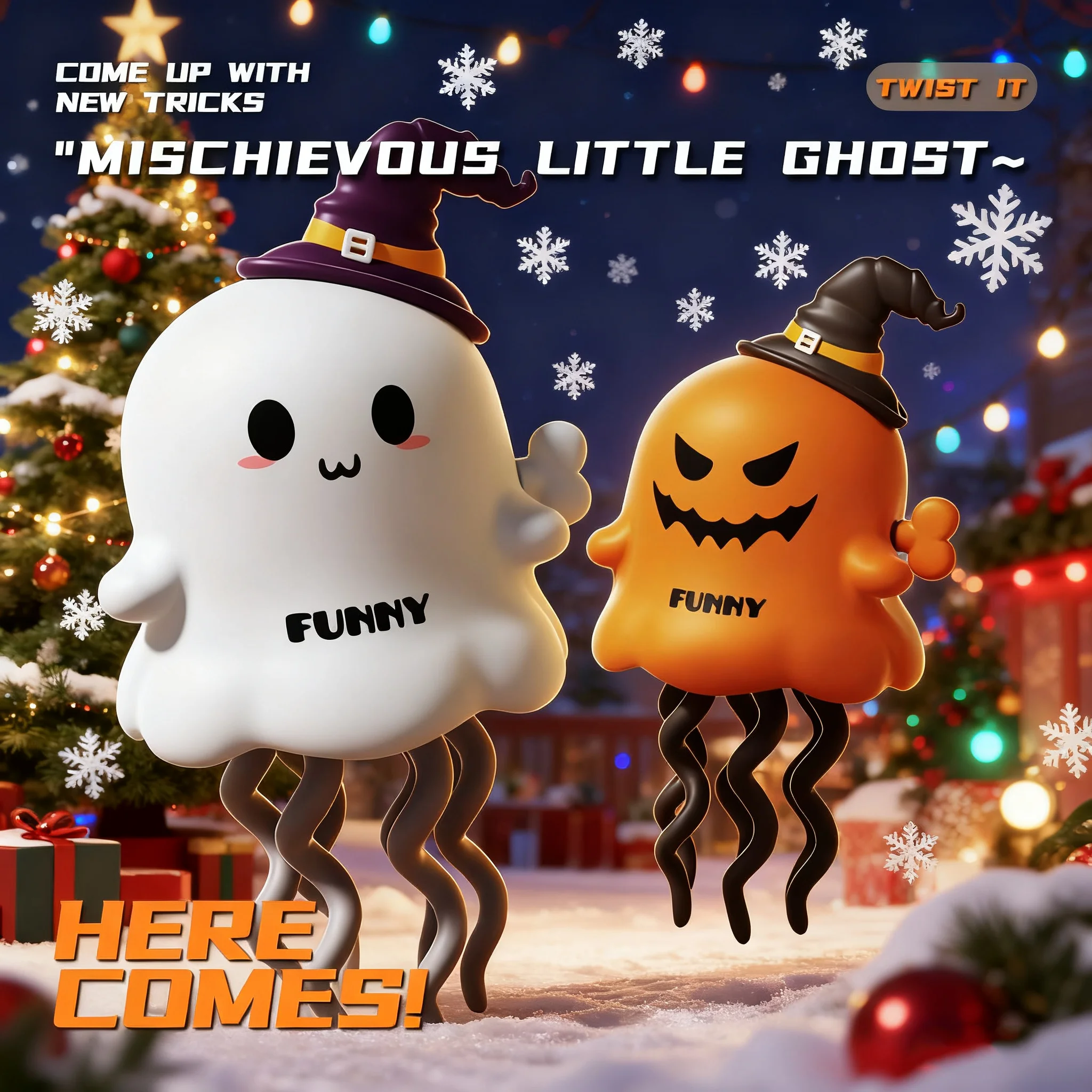 Christmas Creative Magical Winding Chain Dancing Toy Ghost Halloween Clockwork Educational Toy for Girls And Boys Octopus Foot