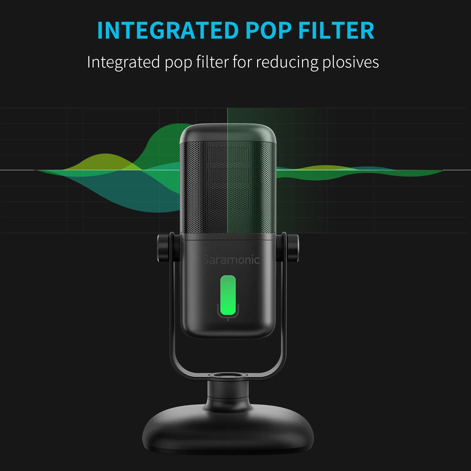 Saramonic SR-MV2000 USB Desktop Microfoon Studio Condensatormicrofoon voor PC Computer Laptop Opname Live Streaming Gaming