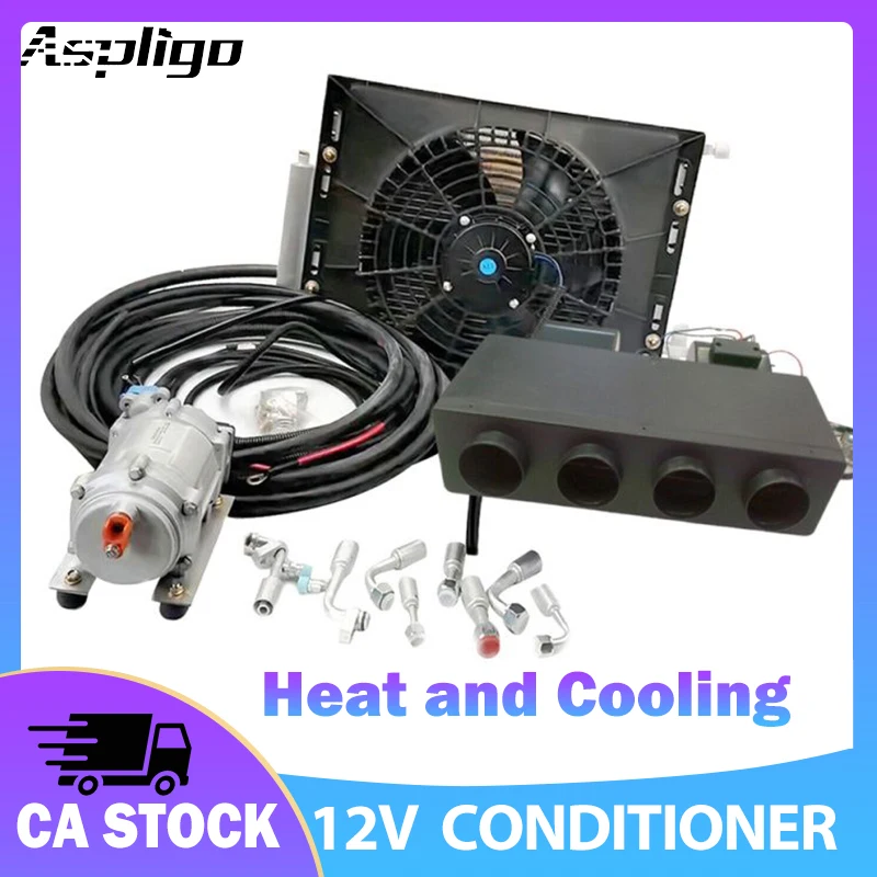 

Aspligo 12V 24V Heat and Cool Electric Automotive Air Conditioner New Energy Parking AC For Tractor Truck Camper Van Caravans