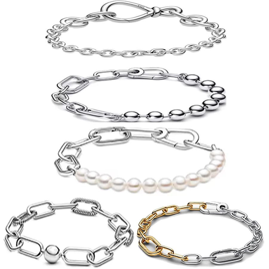 

Original Logo New In Charm Spring Pearl Buckle Bracelet Fit Branded DIY Bracelet Jewelry Fashion Accessories