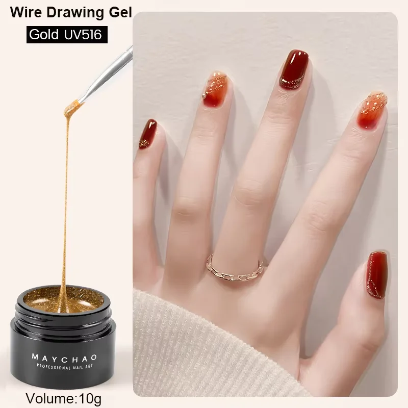 

MAYCHAO Spider Wire Gel Nail Polish 5ml Flower Drawing Painting Gel Creative Point To Line Nail Art Spider Gel Polish Varnish