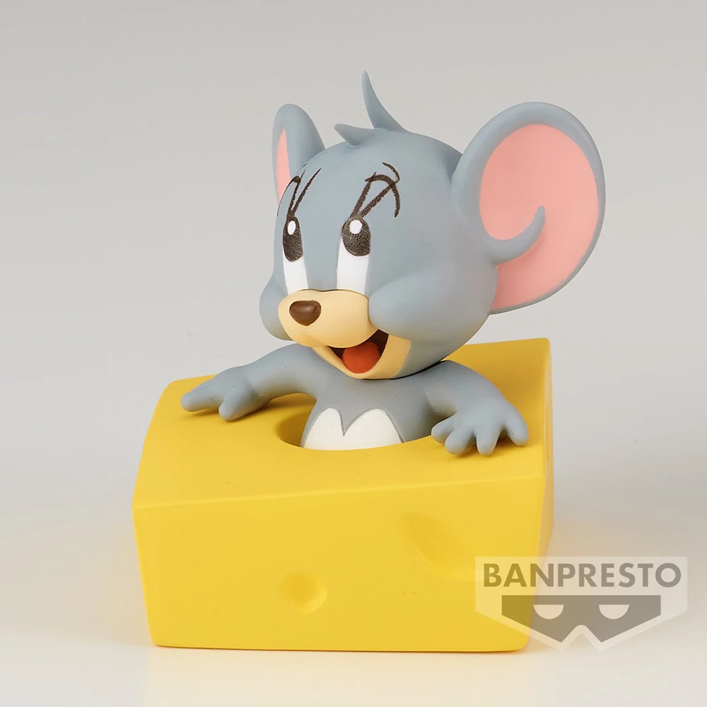 Banpresto-figura de acción de Anime para niños, modelo Original de Tom y Jerry I Love Cheese Tuffy, 50mm, regalo