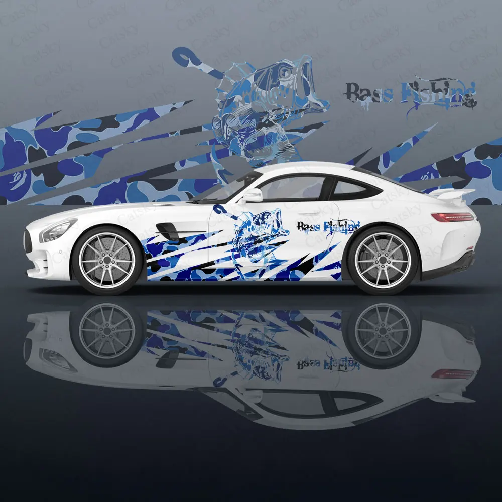 

Красочные камуфляжные виниловые наклейки для прыжков с рыбой, самоклеящаяся наклейка из ПВХ, подходит для грузовиков, внедорожников, украшения, автоаксессуары, подарок