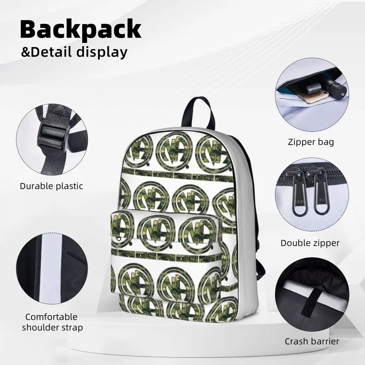 NA - Narcotics Anonymous Backpacks Large Capacity Student Book bag Shoulder Bag Travel Rucksack Fashion Children School Bag