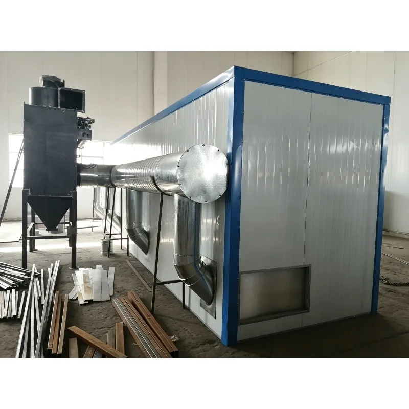 Complete Sand Blasting Room System Automatic Shot Recovery Ventilation - Industrial Sandblast Booth Cabinet Steel Shot Cleaner