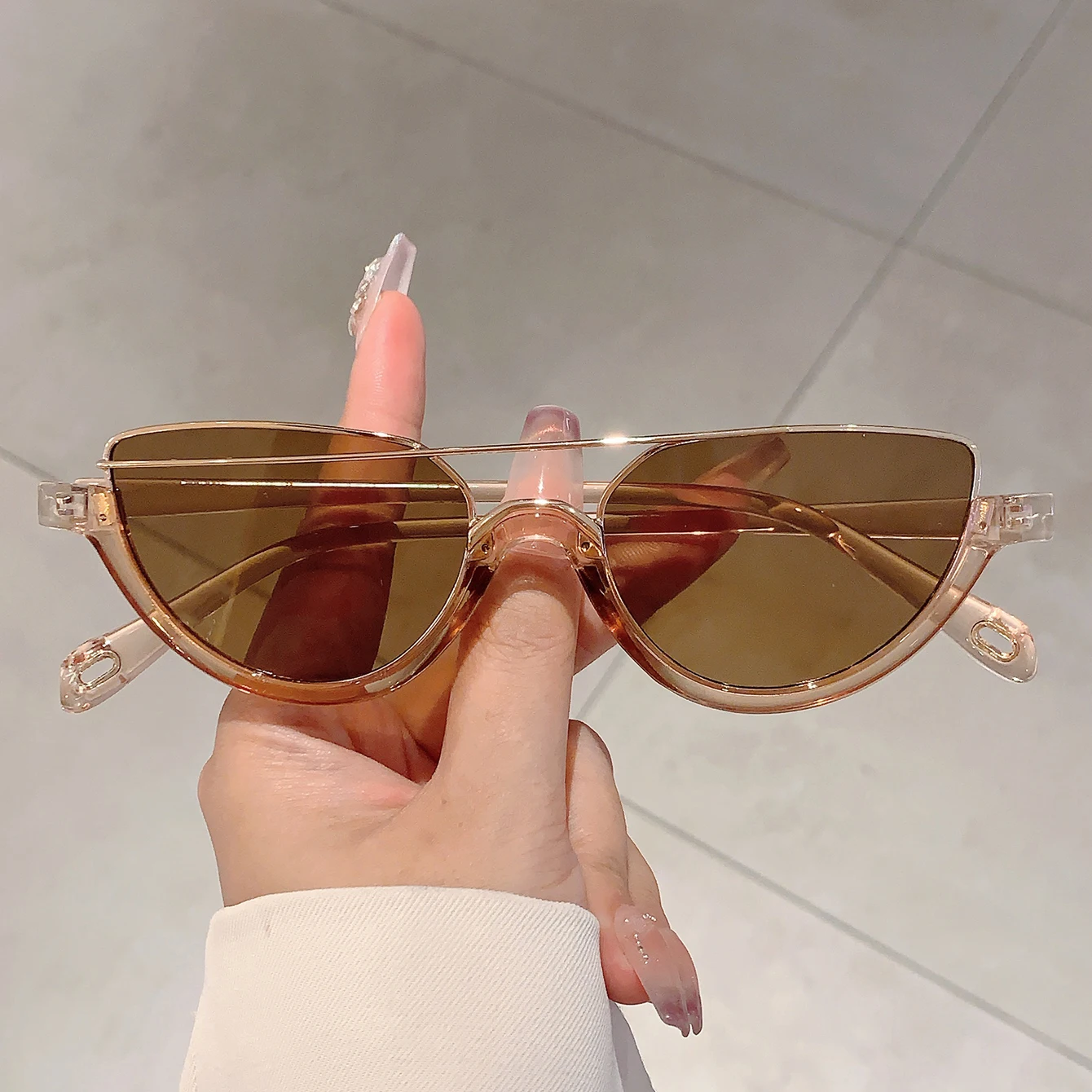 Gafas de sol populares con forma de ojo de gato, gafas de sol con estilo  Retro, image size:1340x1340