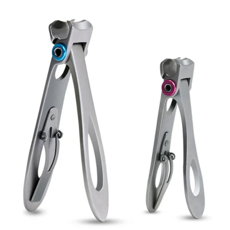 2PCS Large Opening Nail Clippers Stainless Steel Professional Large Opening Nail Tool Silver