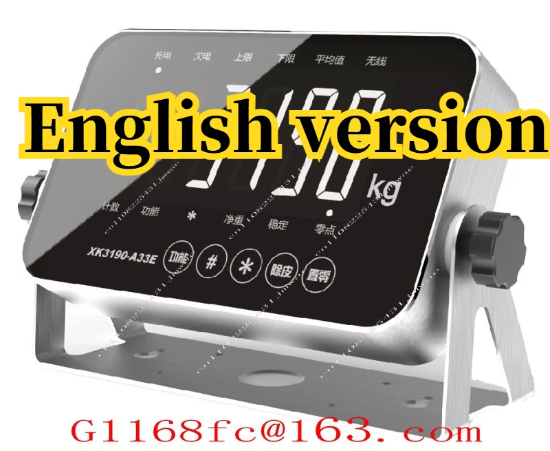XK3190-A33 Weighing Instrument Tri Color Light Bluetooth Can Be Networked and Connected To Mobile Phone Stainless Steel Display