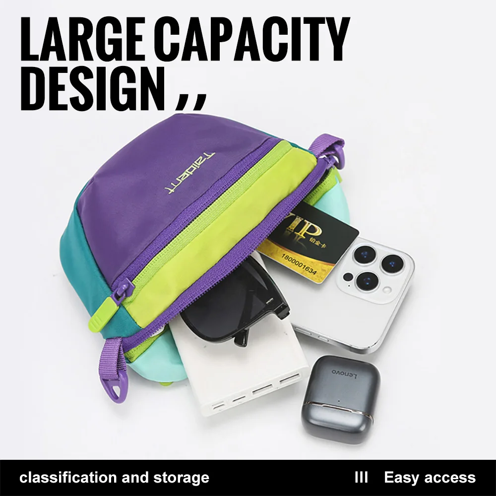 Moda crossbody saco alça ajustável bolso zíper saco à prova de água grande capacidade acampamento ao ar livre caminhadas viagem estilingue saco
