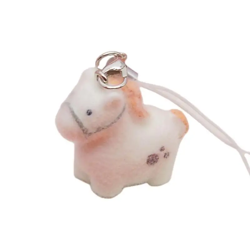 A52E Soft Flocking Creature Keychain Portable Resin Accessory For Bags And Keys