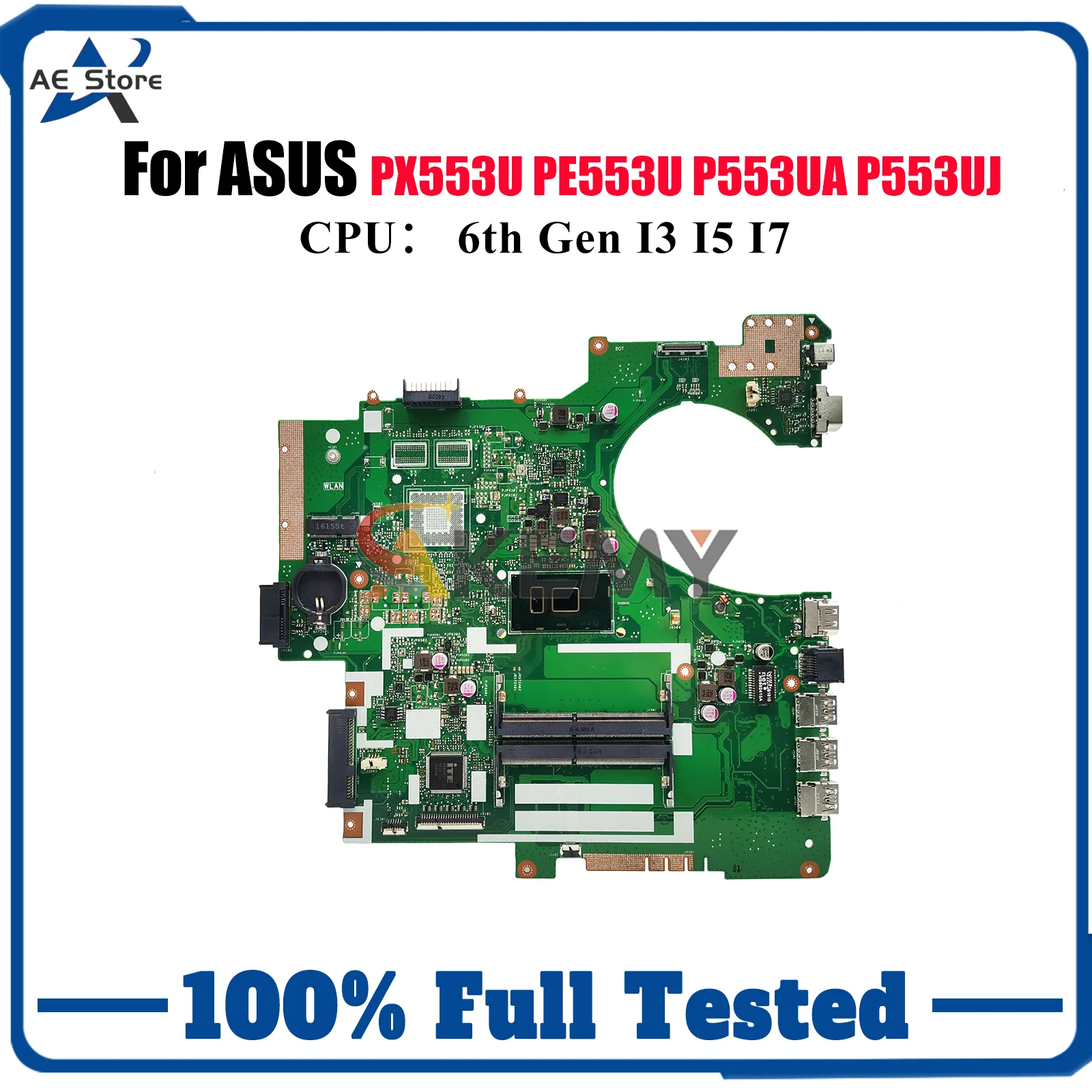 

P553UA Материнская плата для ноутбука ASUS ProArt P553U PX553U P553UA RPO553U PE553U P553UJ Материнская плата с процессором I3 I5 I7 тест ОК быстрая доставка