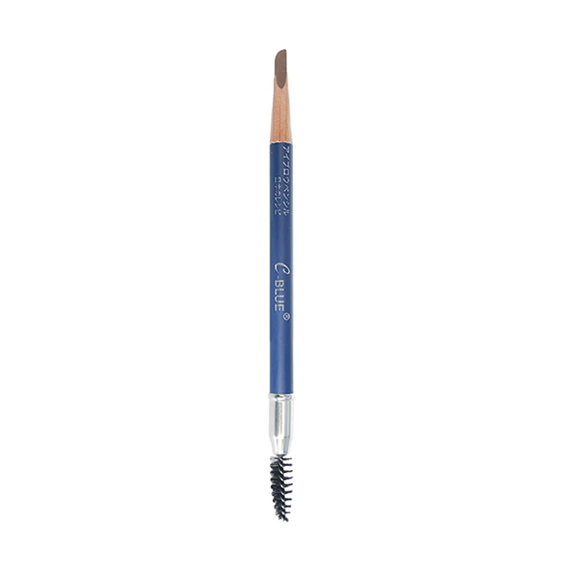 C-Blue Double Ended ดินสอเขียนคิ้วพร้อมแปรงฉลากส่วนตัว Wax ญี่ปุ่น Eyebrow ดินสอแต่งหน้าหญิงขายส่งโลโก้