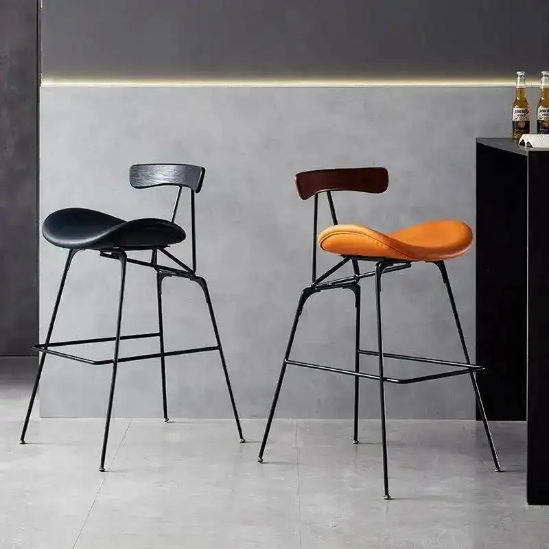 

Vacuum Accent De Ribbon Chair Leather Oak Repose Tabouret Shell Taburete Cuisine Bar Bar Chair Coffee Bar Balcony Furniture