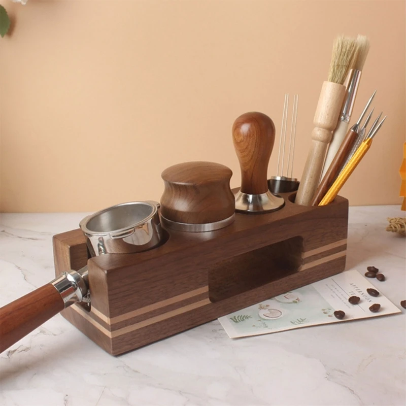 Держатель тампера для кофе, портативный фильтр 51/58 мм, деревянная подставка, станция тампера, дропшиппинг