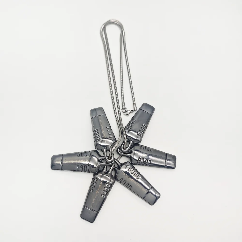 Spiel Death Stranding 2 Cosplay Formel Halskette Schwarz Legierung Metall Kette Erwachsene Unisex Party Requisiten