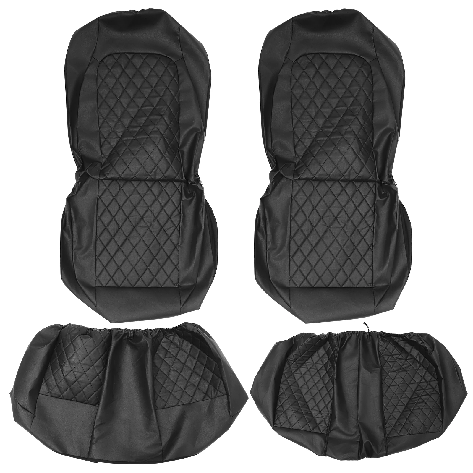 

Full Coverage Car Seat Covers Pu Auto Seat Cover Set Front Rear Interior Protection Durable Universal Fit All Seasons