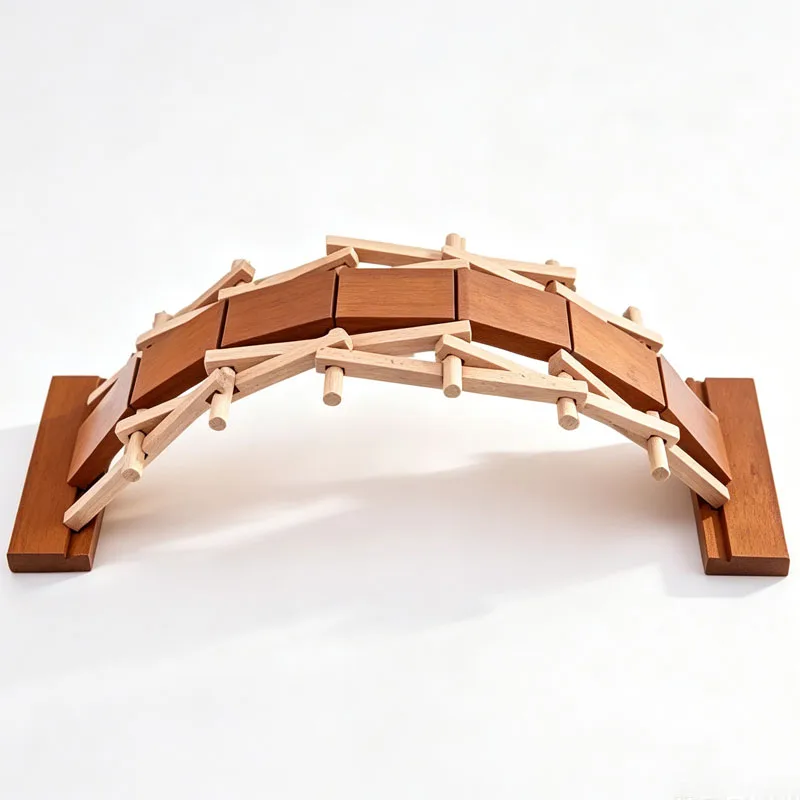 Wooden Arch Bridge Engineer Construction LuBan Brain Teasers Mortise And Tenon Interlocking Building Toys Creative Ideas