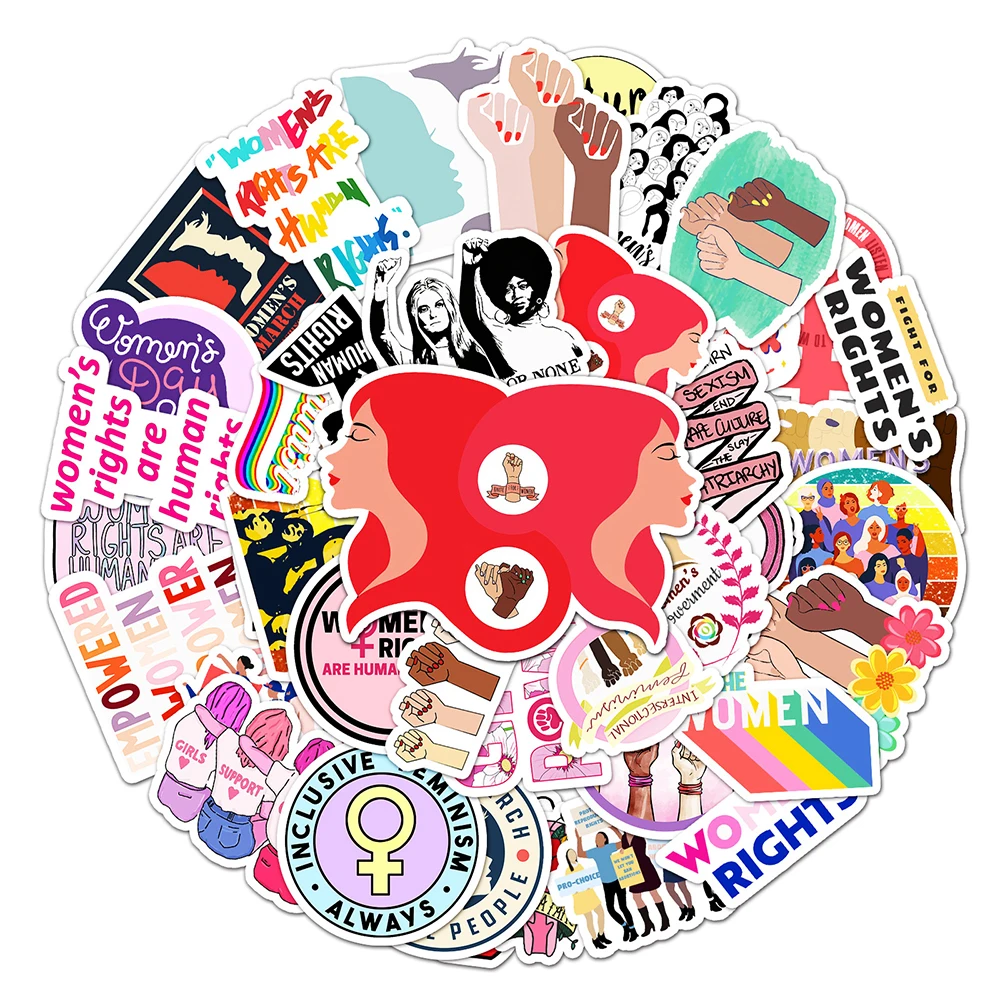 10/30/50 stücke Coole Feministische Unterstützung Frauen Cartoon Graffiti Aufkleber DIY Laptop Motorrad Notebook Wasserdichte Aufkleber Großhandel