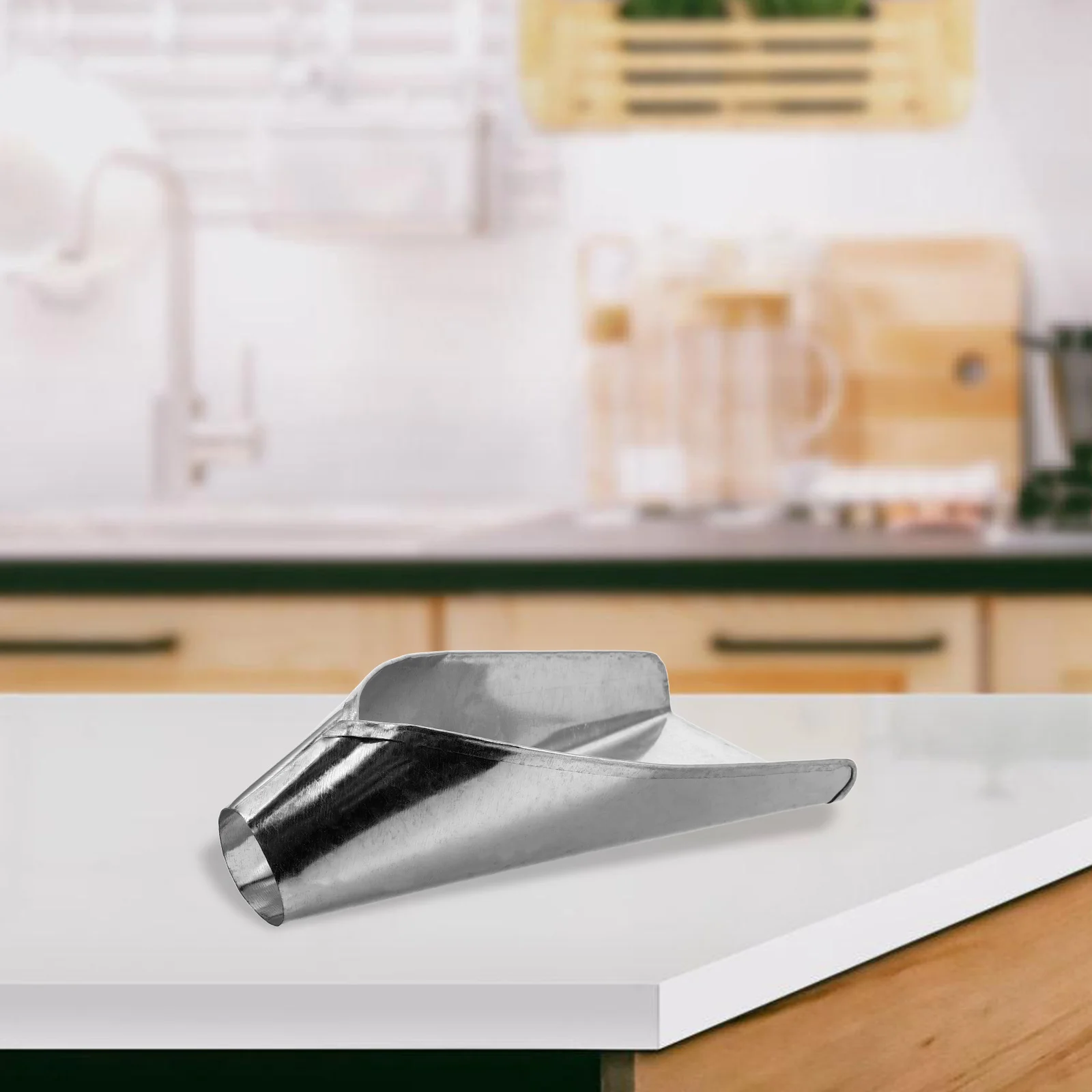 

Large Iron Wide Mouth Food Grade Chicken Claw Bagging Tool Scooping Funnel For Kitchen Home Packaging Stainless Steel Food