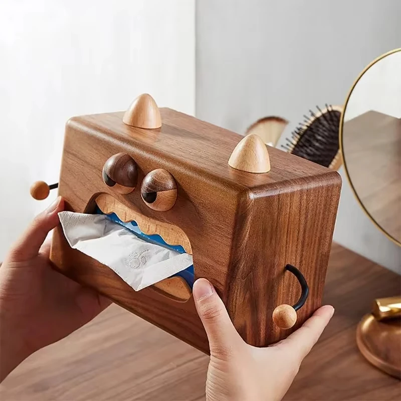 Scatola porta tovaglioli in legno retrò da tavolo creativa