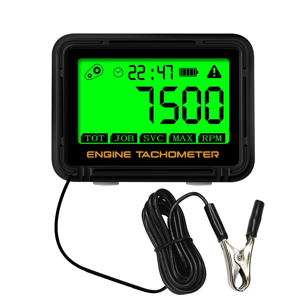 Moto LCD contagiri contaore orologio contatore per ATV motoslitta benzina barca generatore strumenti accessori Moto Auto
