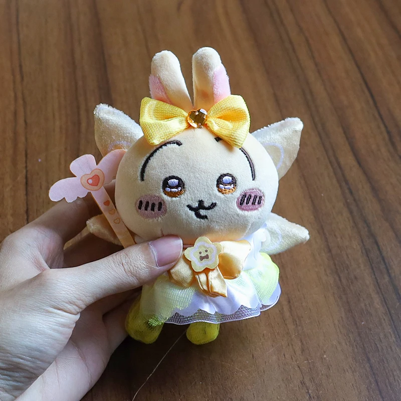 10cm Magical girl Chiikawa Hachiware Usagi children's gift Momonga Rakko plush pendant cute doll keychain bag hanging decoration