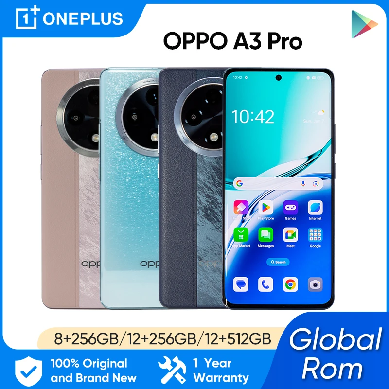 Оригинальный смартфон OPPO A3 Pro, 5000 мАч, 67 Вт, SuperVOOC Dimensity, 7050 дюйма, OLED, 6,7 Гц, 64 мп, основная камера Google Play, обновление OTA