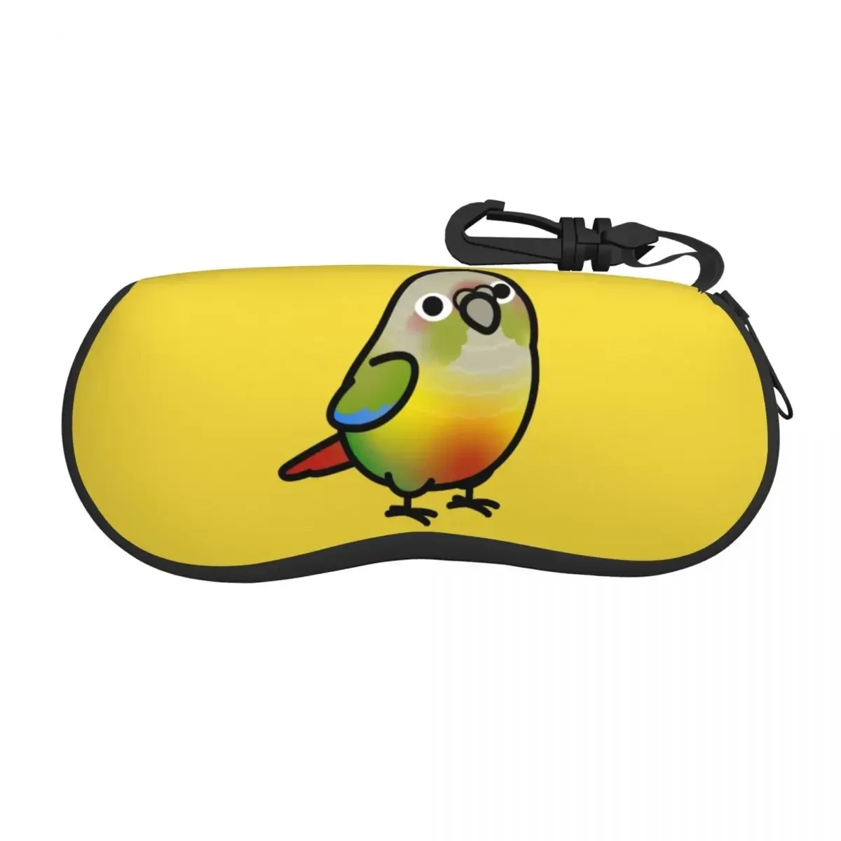 Custom Chubby Pineapple Green Cheek Conure Glasses Case Cool Parrot Bird Shell Eyeglasses Case Sunglasses Box