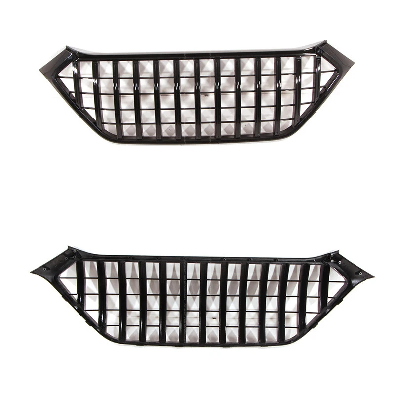 For Hyundai Tucson Front Bumper Grille Improved Diamond Grill ABS Mesh Mask Decorative Cover Refit Accessories 2015 2016 2017 18