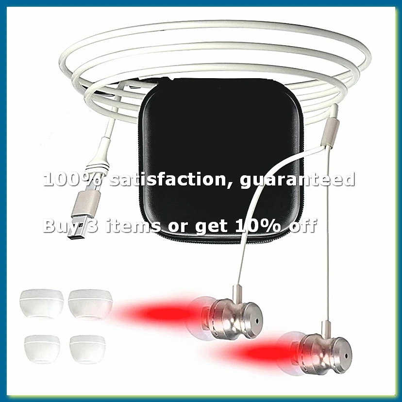 Ear Canal Laser Line 650nm Wavelength Physiotherapy Earplug Balance Otitis Media Deafness Treatment