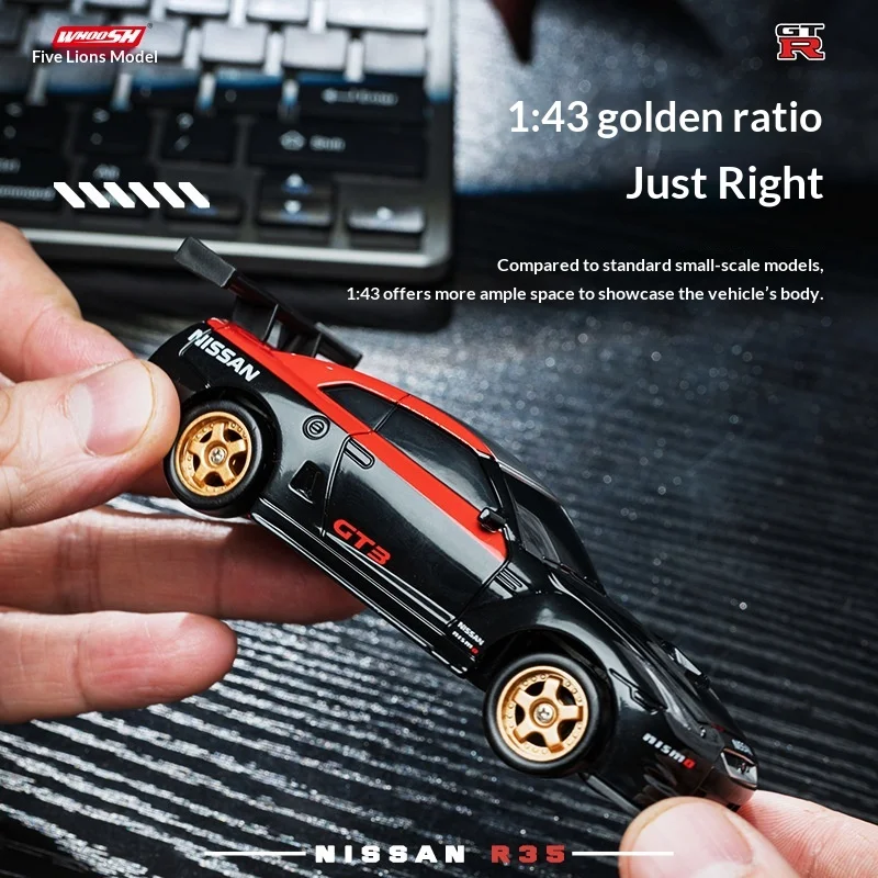 New In Stock 1/43 Gtr Remote Drift Car Full Proportion Gyroscope Entry-Level Officially Licensed Racing Mini Gift Toy Car