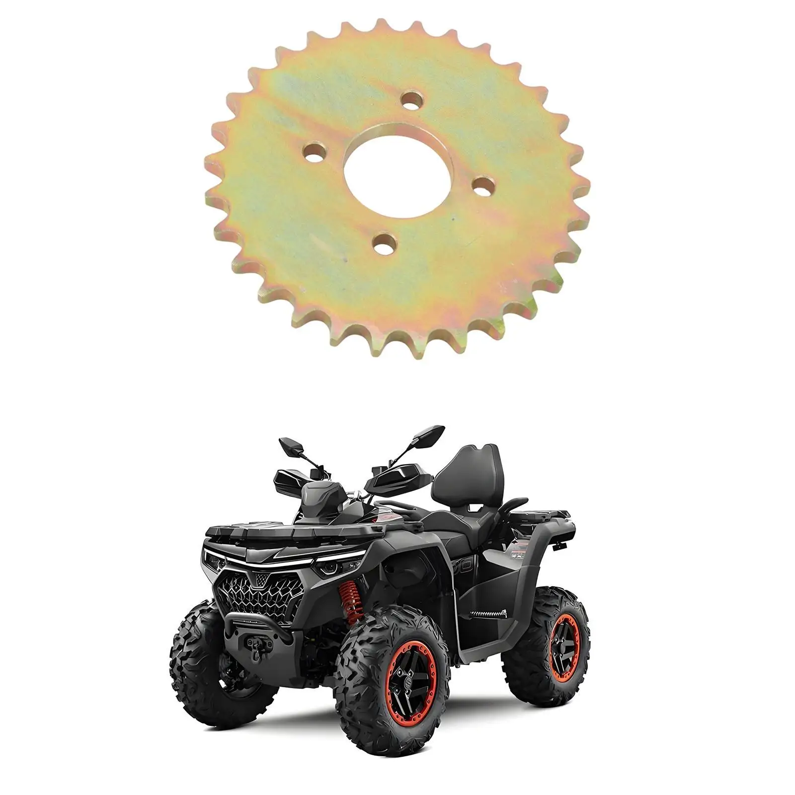 

ATV Rear Sprocket Wear Resistant 30 T 530 Chain Sturdy Easily Installation Chain Sprocket for 150cc Go Kart Accessory
