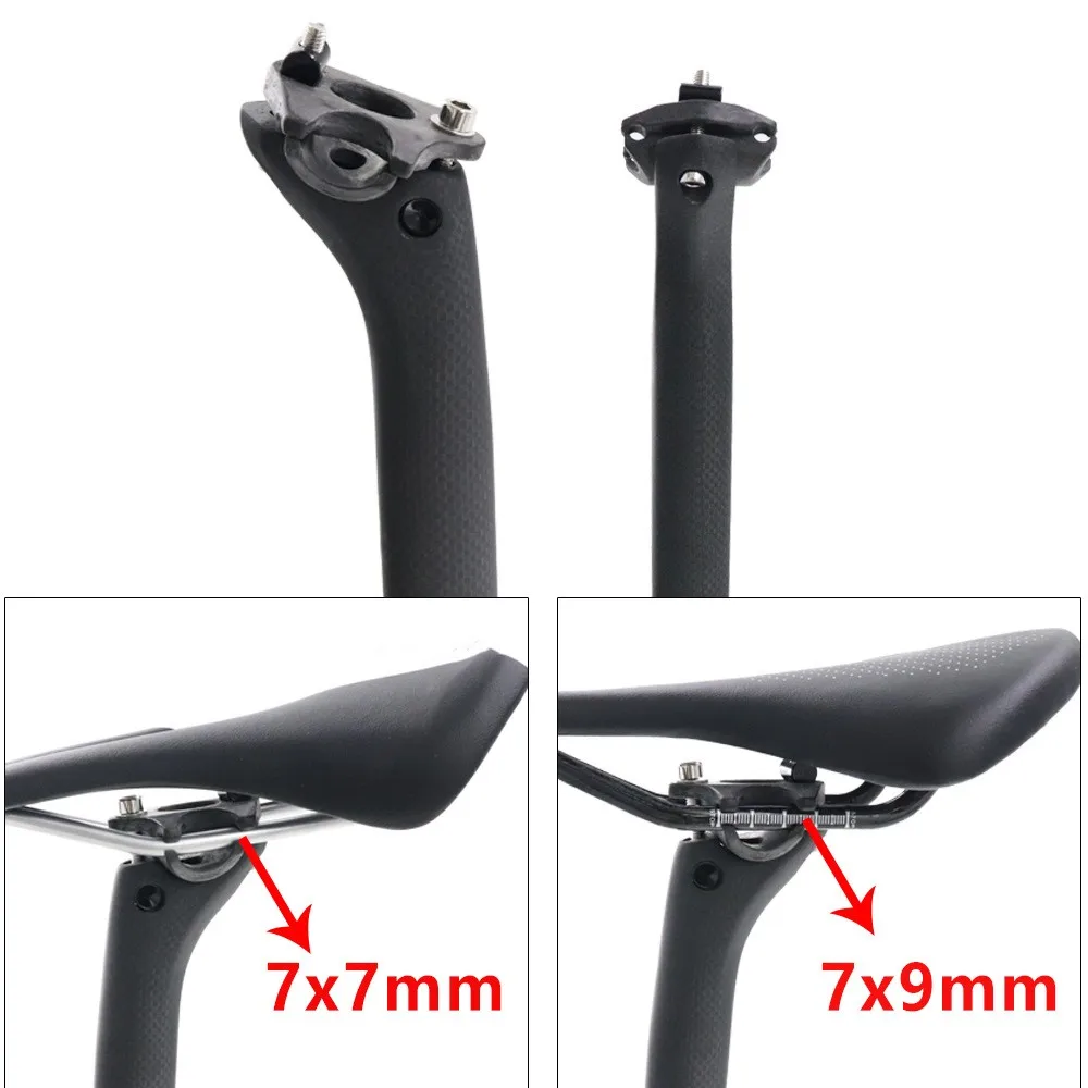 3K Carbon Road Seat Post Full Carbon Seatpost 27.2/30.8/31.6mm Mtb Saddle Tube Ultralight Bicycl Seat Tube 350/400mm