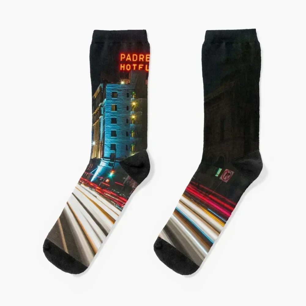 

Padre Hotel at Night Socks winter thermal funny sock luxe short Socks Woman Men's