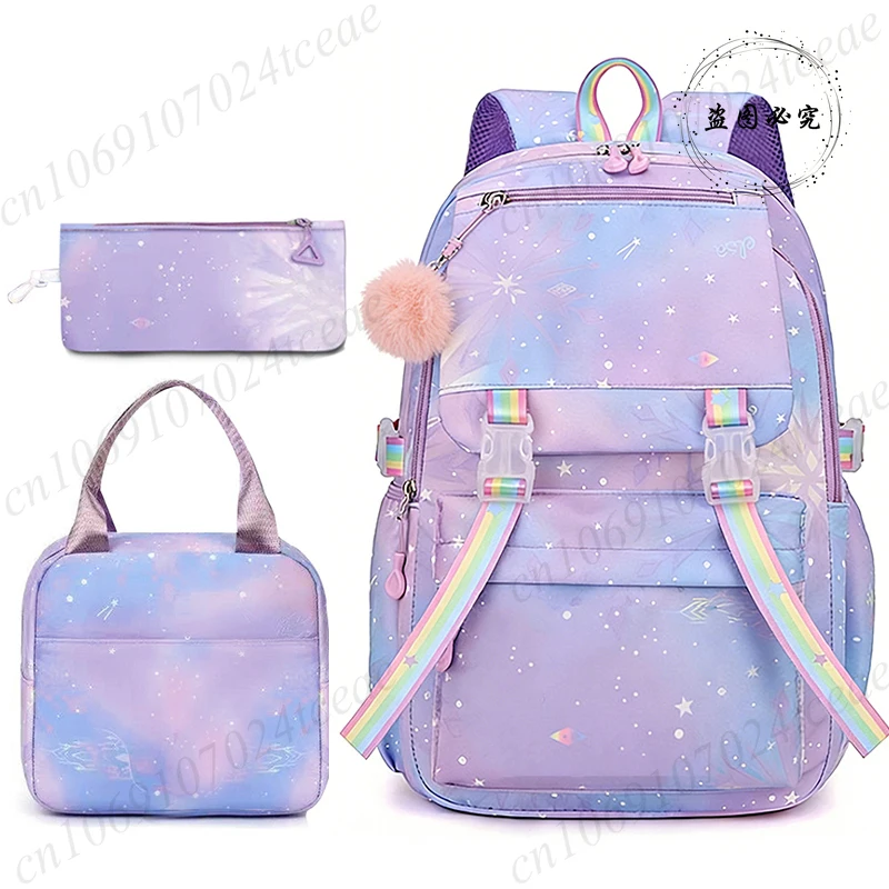 

New Fashion Girls Backpack Large Capacity Rucksack Zipper Portable Knapsack Female Shoulder Bag Simple Pink Student Schoolbag
